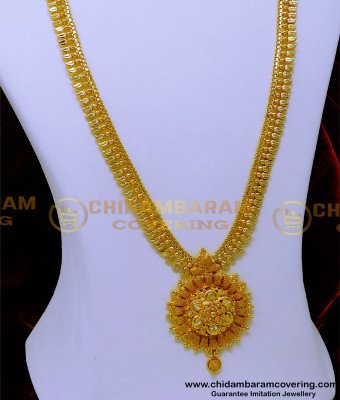 HRM947 - 1 Gram Gold Jewellery Plain Gold Mango Haram Designs
