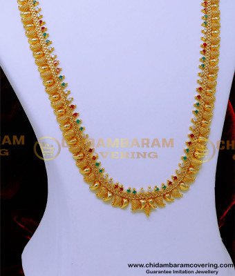 HRM953 - Attractive Ruby Emerald Stone Mango Haram Designs