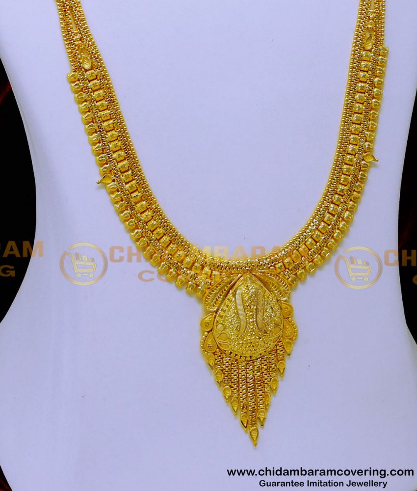 HRM968 - Real Gold Look and Shiny Gold Forming Jewellery Haram Set