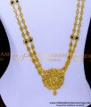 HRM973 - Simple 2 Line Black Beads Chain Governor Malai Design