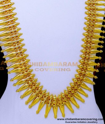 HRM979 - Gold Plated Kerala Mullai Haram Designs for Women