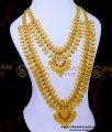 HRM983 - Latest Haram Kerala Jewellery Set Gold Design for Wedding