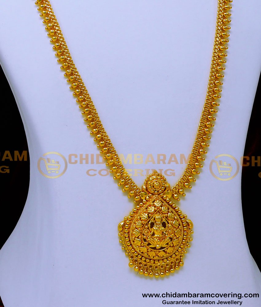 HRM994 - 1 Gram Gold Plated Laxmi Haram New Designs for Women