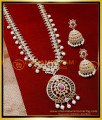 HRM1044 - Beautiful Bridal Wear Long Ad White Stone Haram Set