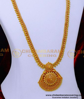 HRM1063 - New Gold Plated Long Gold Haram Designs New Model