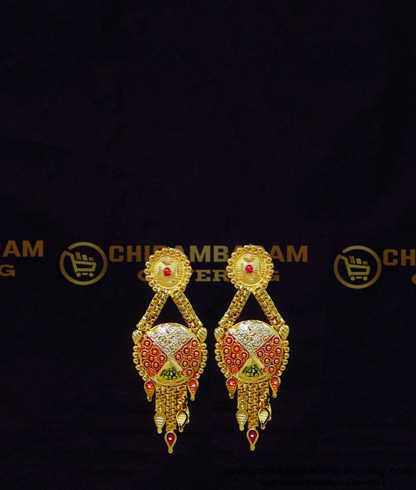 HRM1074 - Wedding Forming Gold Traditional 3 Line Rani Haar