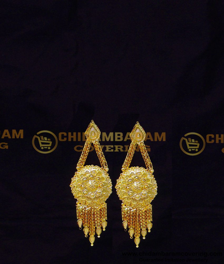 HRM1079 - Wedding Gold Look Forming Haram Designs Necklace Set