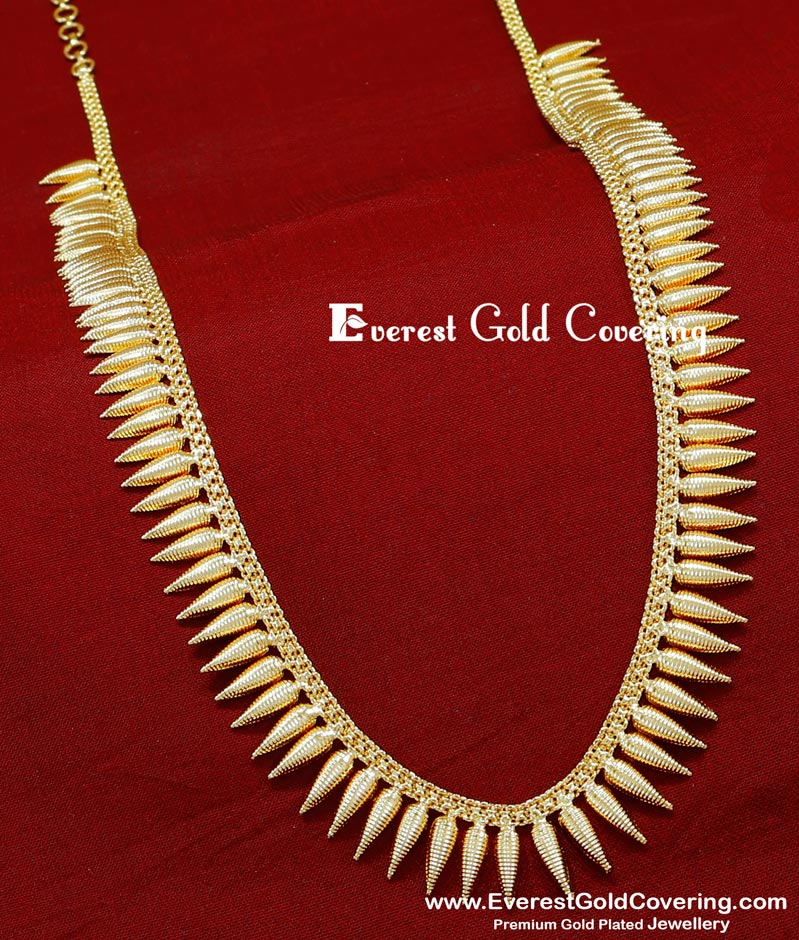HRM1085 - Gold Model Light Weight Long Mullai Haram Designs