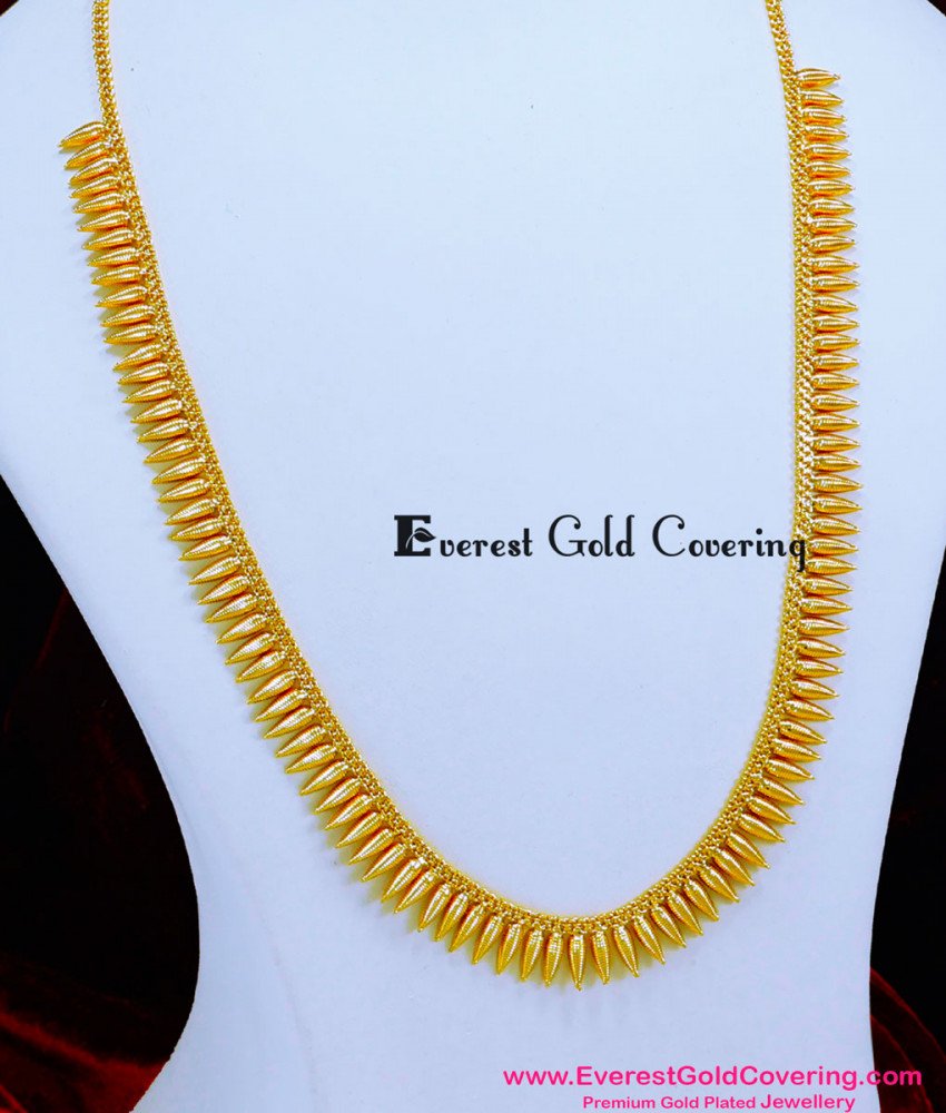 HRM1085 - Gold Model Light Weight Long Mullai Haram Designs