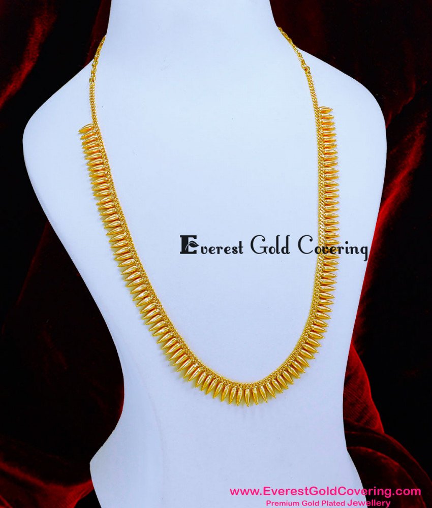 HRM1085 - Gold Model Light Weight Long Mullai Haram Designs