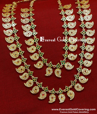 HRM1100 - Original Impon Mango Necklace and Long Haram Set