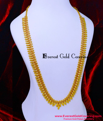 HRM1104 - Bridal Wear Long Mango Haram Designs Gold Pattern