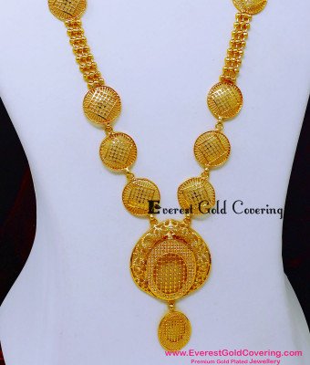 HRM1136 - Latest Light Weight Simple Long Rani Haar Gold Design