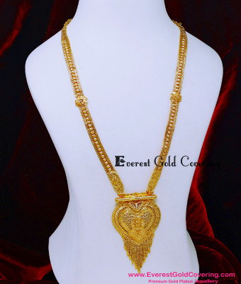 HRM1138 - Traditional Plain Long Haram Gold Plated Jewelry Design
