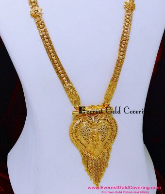 HRM1138 - Traditional Plain Long Haram Gold Plated Jewelry Design