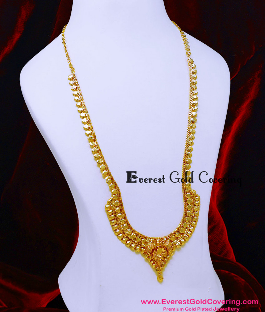 HRM1143 - Traditional Chidambaram Gold Plated Long Haram Designs