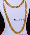HRM1154 - Kerala Jewelry Gold Model White Stone U Shape Haram Set