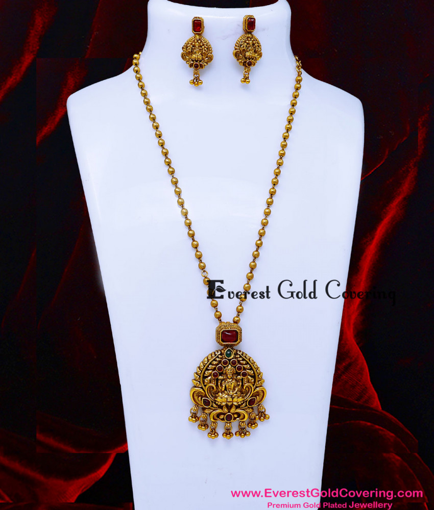 HRM1169 - Latest Lakshmi Dollar Mini Haram Antique Jewelry Set