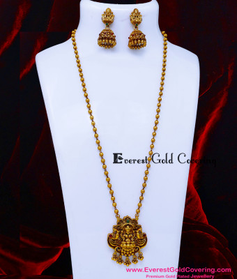 HRM1170 - Antique Jewellery Temple Design Beads Mini Haram Set
