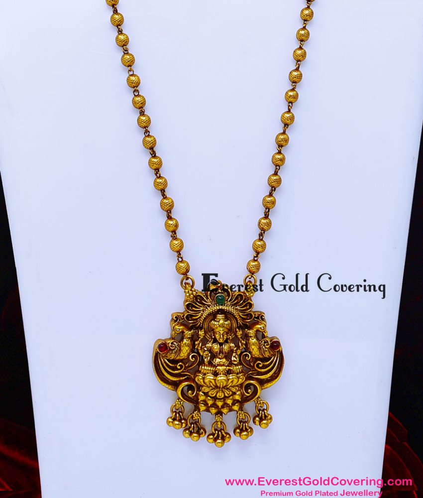 HRM1170 - Antique Jewellery Temple Design Beads Mini Haram Set