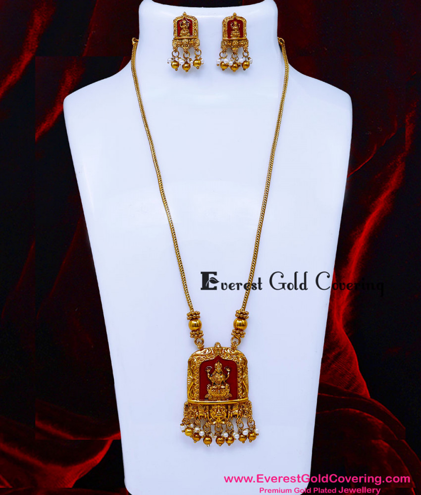 HRM1176 - New Antique Haram Designs with Earrings for Saree