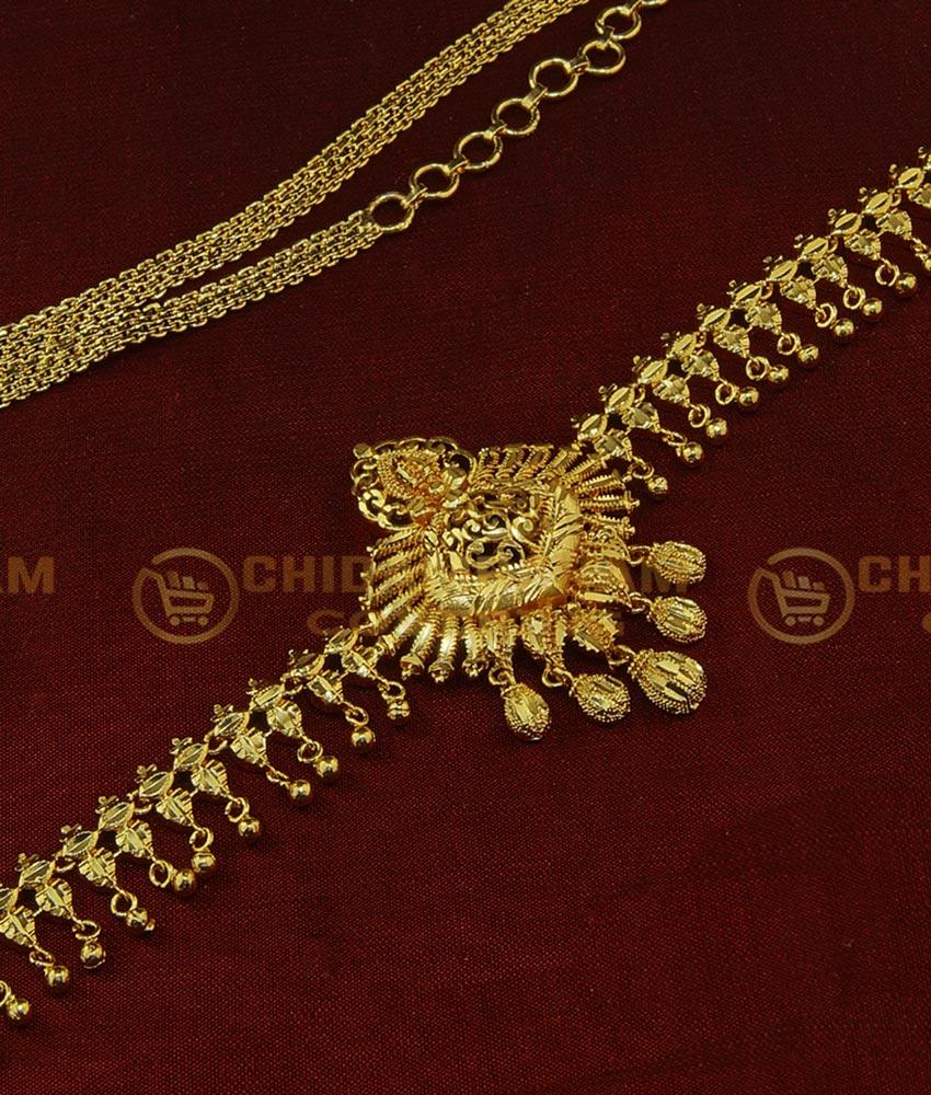HIP006 - Pure Gold Plated Guaranteed Bridal Kamarband Gold Hip Chain Wedding Ottiyanam Design Online