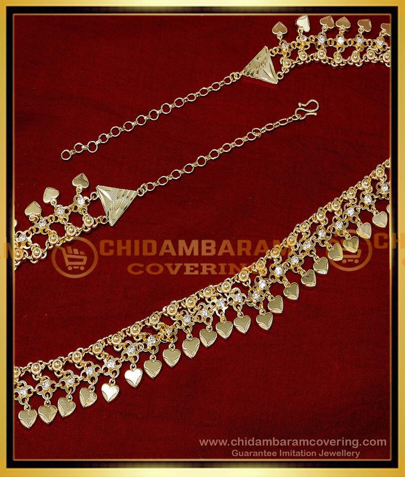 HIP022 - Gold Design Bridal Wear Simple Gold Waist Chain for Saree