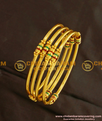 KBL001 - 2.0 Size Baby Bangles Gold Design 4 Pieces Set Enamel Bangles Buy Online
