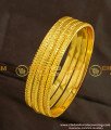 KBL002 - 2.0 Size Baby Bangles Gold Design 4 Pieces Set Machine Cutting Thin Bangles Design