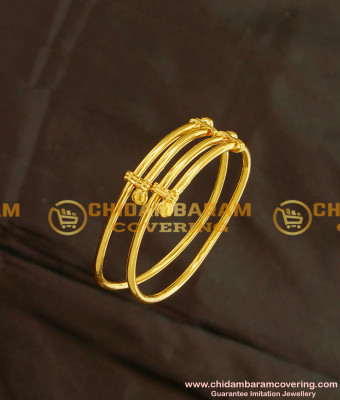 KBL006 - 1.08 to 1.12 Size Adjustable Plain Baby Bangles Set for Baby Boy / Girl