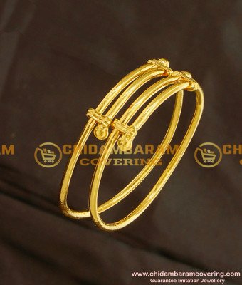 KBL006 - 1.08 to 1.12 Size Adjustable Plain Baby Bangles Set for Baby Boy / Girl