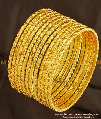 KBL015 - 1.14 Size One Gram Gold 12 Pieces Bangles Set Guarantee Jewellery Buy Online Shopping