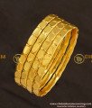 KBL018 - 2.4 Size One Gram Gold Daily Wear Thick Bangles Set Of 4 Pieces Online