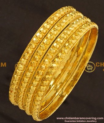 KBL019 - 2.0 Size Traditional One Gram Gold Daily Wear Muthu Bangles for Baby Girl