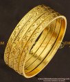 KBL021 - 1.14 Size Kids Bangle Gold Design Machine Cut Gold Plated Bangles Online