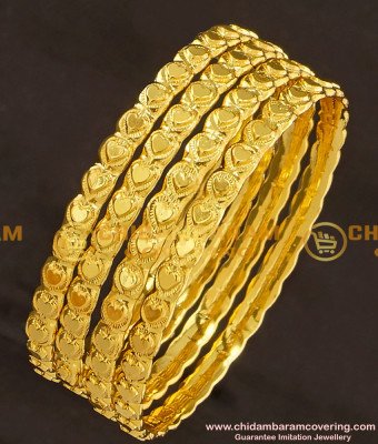 KBL022 - 2.0 Size Latest Baby Bangle Heart Design Daily Wear Bangles Online