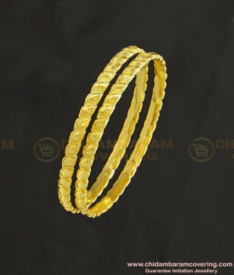 KBL030 - 2.0 Size One Gram Gold Daily Wear Gold Dot Design Bangles for Baby Girl