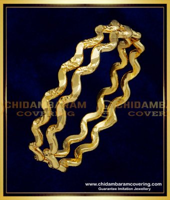 KBL047 - 1.12 Size South Indian One Gram Gold Daily Wear Neli Bangles for Baby Girl