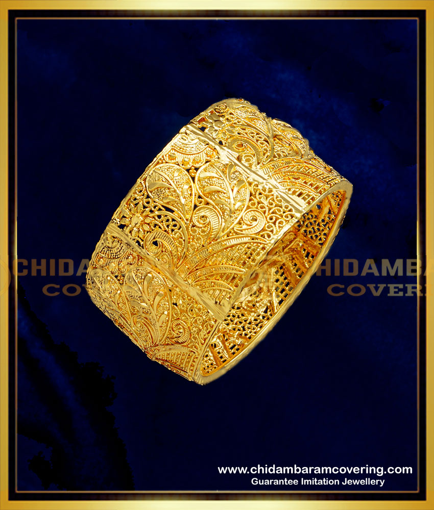 KBL055 - 2.2 Size Kids Bangles Gold Design Singles Kada Bangles for Baby Girl 