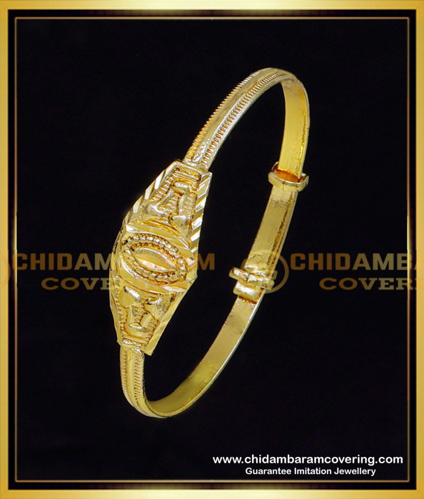 KBL057 - 1.10 Size 1 Gram Gold Baby Bangles Adjustable Design Online