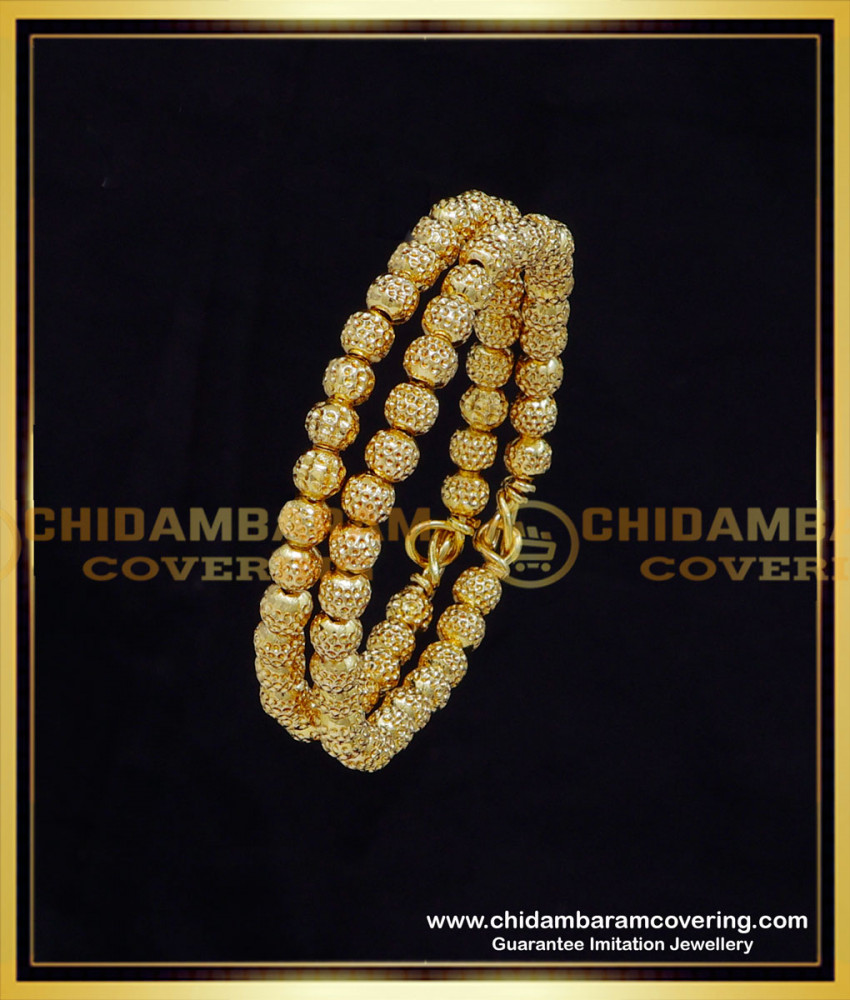 KBL064 - 1.10 Size 1 Gram Gold Daily Use Gold Beads Bracelet for Babies