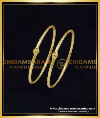 KBL066 - 1.6 Size Buy Simple Daily Use 1 Gram Gold Bangles for Baby Girl 