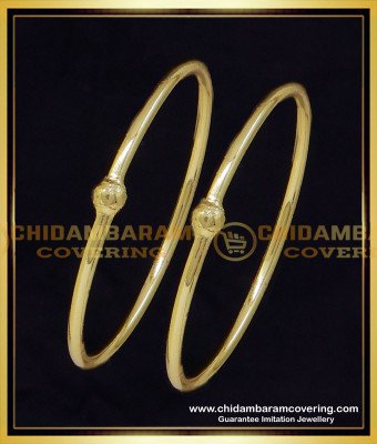 KBL066 - 1.6 Size Buy Simple Daily Use 1 Gram Gold Bangles for Baby Girl 