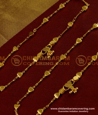 ANK002 - 10.5 inch Latest Anklet Design Gold Plated Kolusu Buy Online Shopping