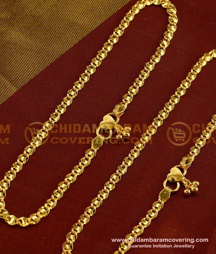 ANK017 - Buy Latest Anklet Design Gold Plated Kolusu Buy Online Shopping