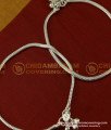 ANK024 - Beautiful Silver Like White Metal Plain Chain Anklet Velli Kolusu White Metal Payal Online