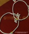 ANK025 - Trendy Colour Paint Silver Like White Metal Anklet White Metal Anklet Online Shopping