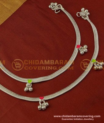 ANK029 - Buy Artificial Silver Coated Flat Chain Anklet Design Anklet Buy Online Shopping