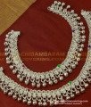 ANK031 - Bridal Wear White Metal Heavy Weight Full Beads Anklet Designs Salangai Kolusu Buy Online