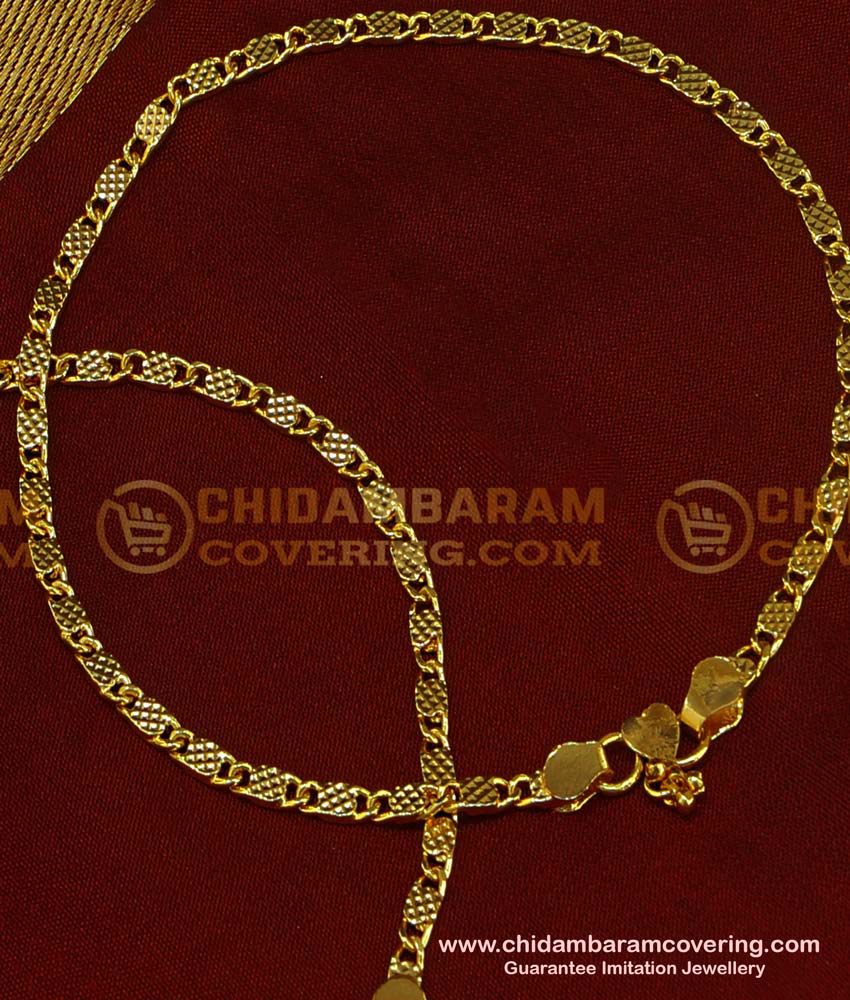 ANK035 - 11 Inch Trendy Light Weight Indian Daily Wear New Payal Design One Gram Jewellery Online